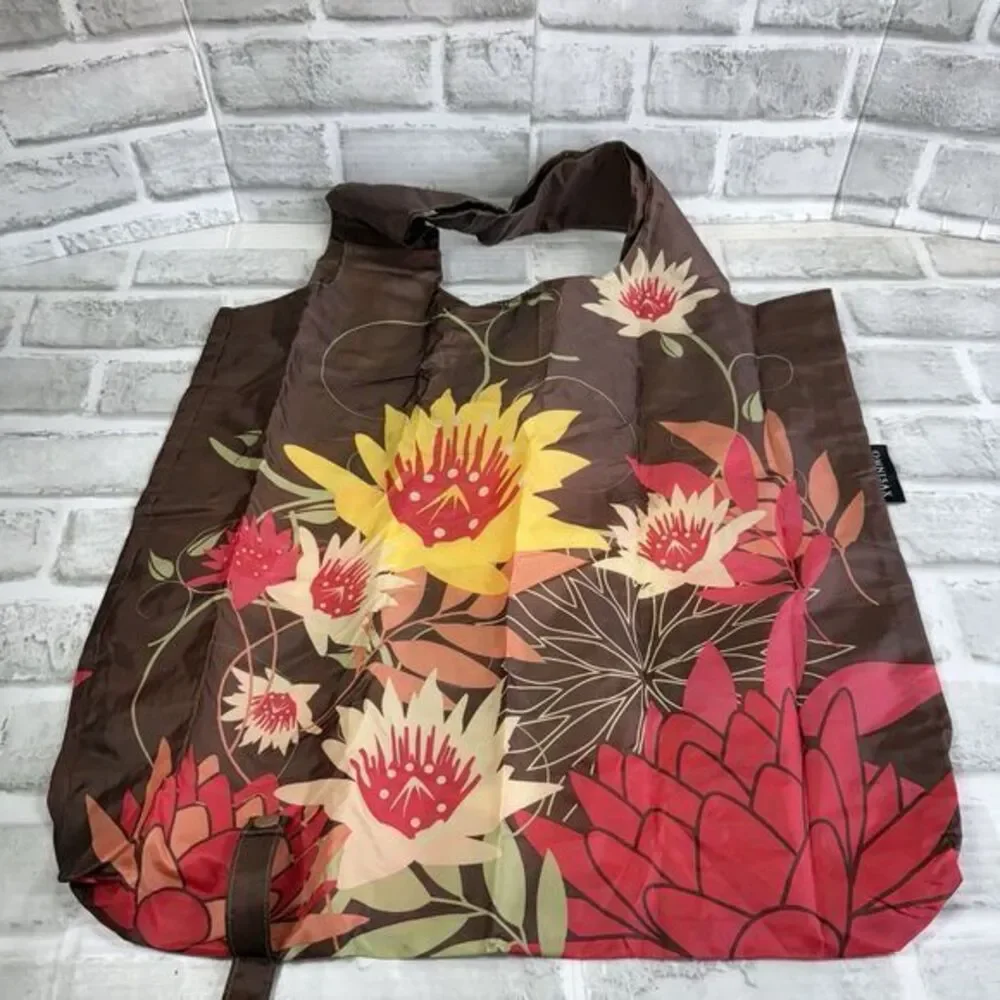 Omnisax Bloom Range Eco Friendly Reusable Bag Fall Colors Foldable Tote